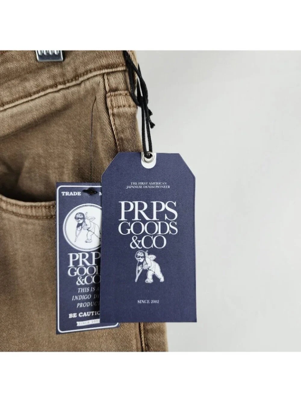 Prps Le Sabre Jeans Men 30x33 Brown Khaki Slim Straight Leg Japanese Denim NWT